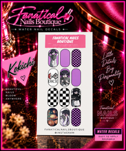 Load image into Gallery viewer, Kokichi water nail decals in In Bloom retro layout - Fanatical Nails Boutique